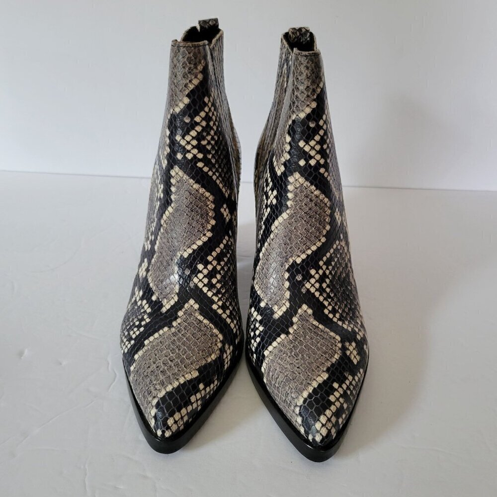 March Fisher Reptile print chunky heel Chelsea boots Women Size 6 - Picture 3 of 12